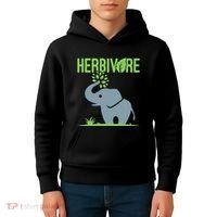 Elephant Herbivore Vegan Vegetarian Cute Kids Hoodie thumb 4