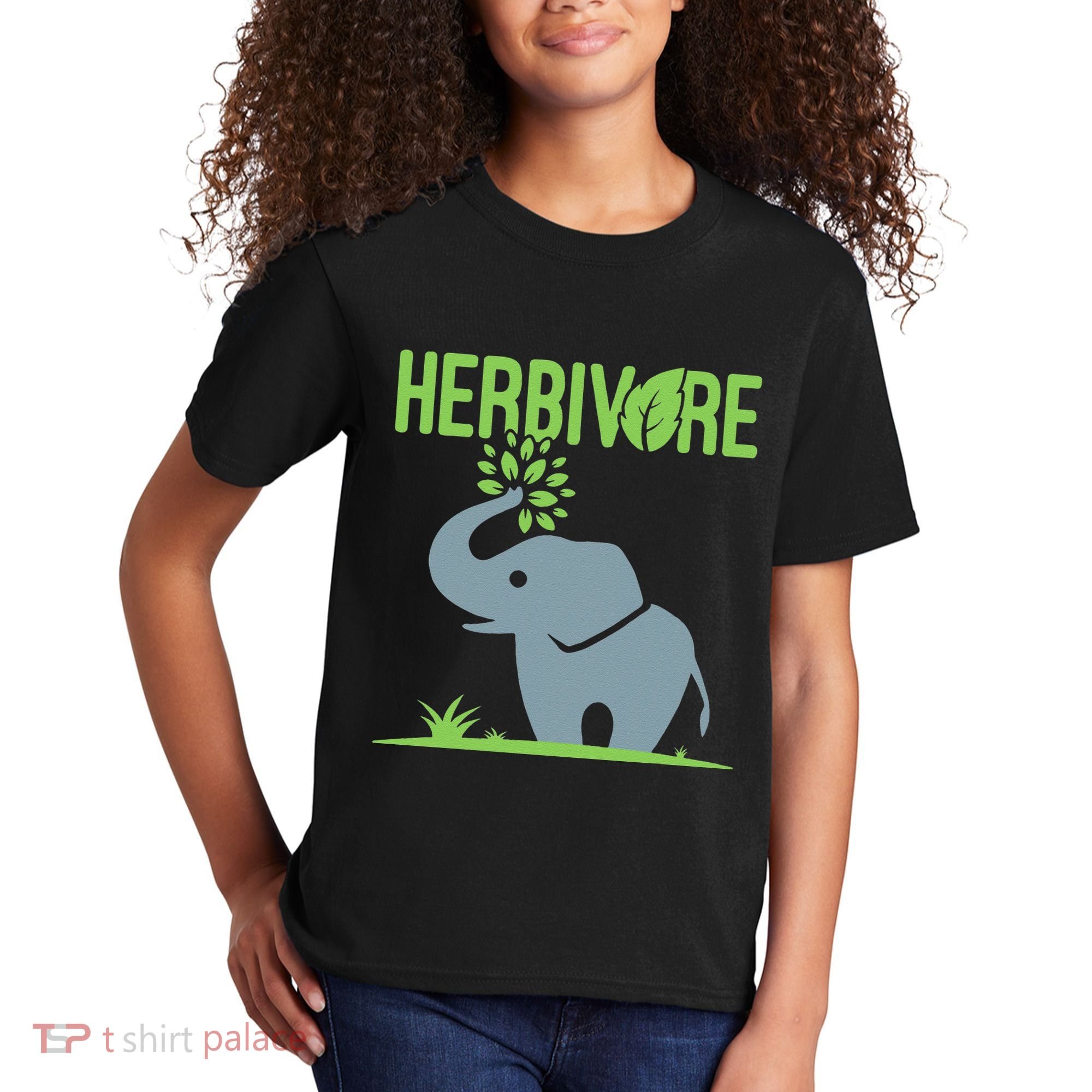 Elephant Herbivore Vegan Vegetarian Cute Kids T-Shirt
