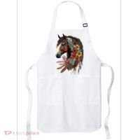Equestrian Horse Western Cow Horseback Riding Theme Apron thumb 0