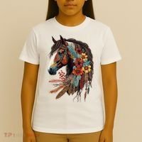 Equestrian Horse Western Cow Horseback Riding Theme T-Shirt thumb 4