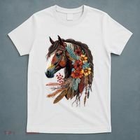 Equestrian Horse Western Cow Horseback Riding Theme T-Shirt thumb 5
