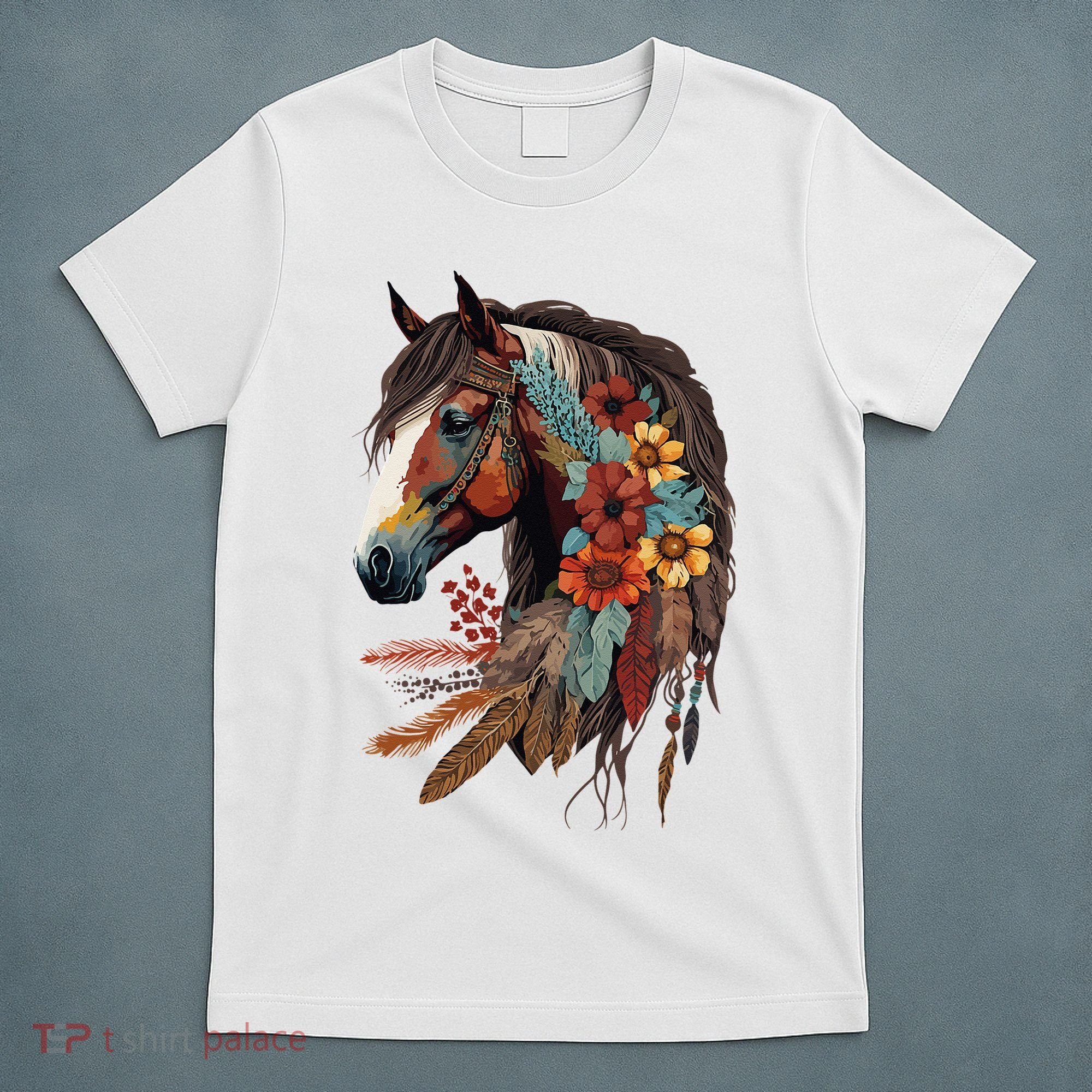 Equestrian Horse Western Cow Horseback Riding Theme T-Shirt
