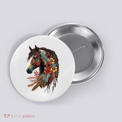 Equestrian Horse Western Cow Horseback Riding Theme Button