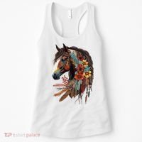 Equestrian Horse Western Cow Horseback Riding Theme Women's Tank Top thumb 0
