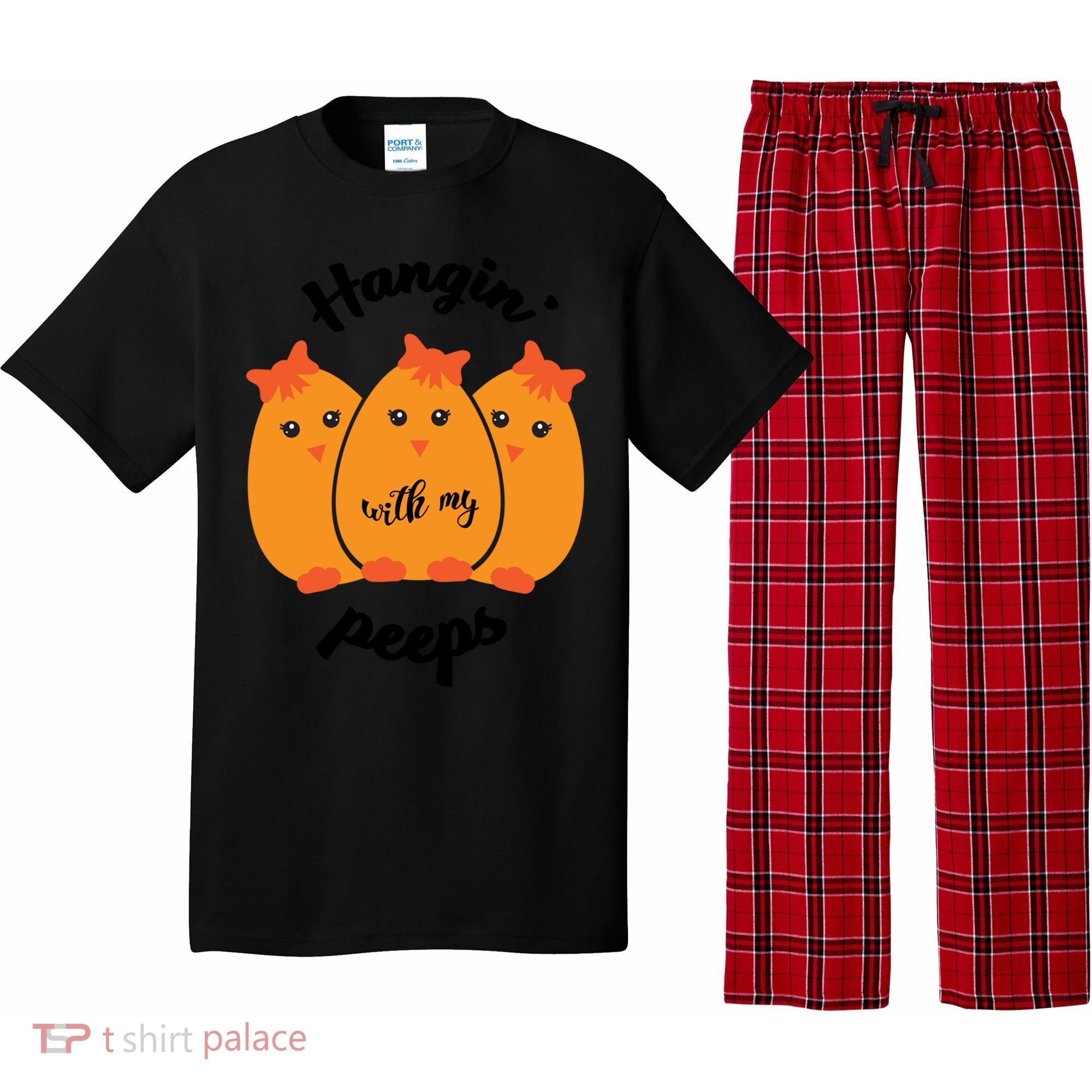 Easter Hanging With My Peeps Funny Gift Pajama Set