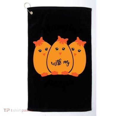 Easter Hanging With My Peeps Funny Gift Golf Towel