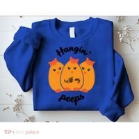 Easter Hanging With My Peeps Funny Gift Sweatshirt thumb 2