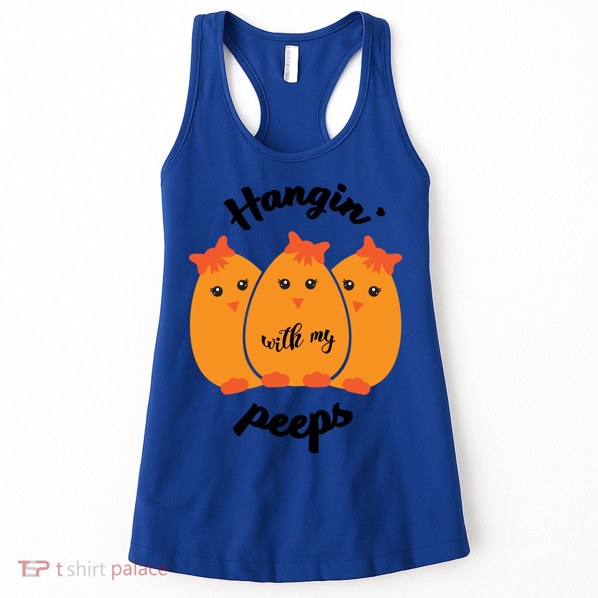Easter Hanging With My Peeps Funny Gift Women's Tank Top