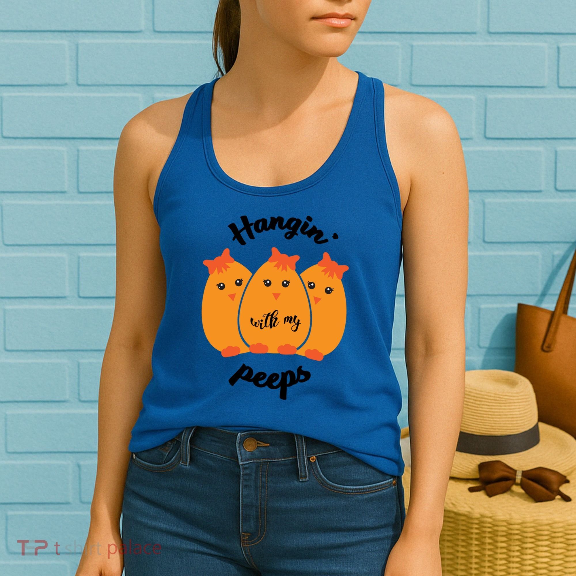 Easter Hanging With My Peeps Funny Gift Women's Tank Top