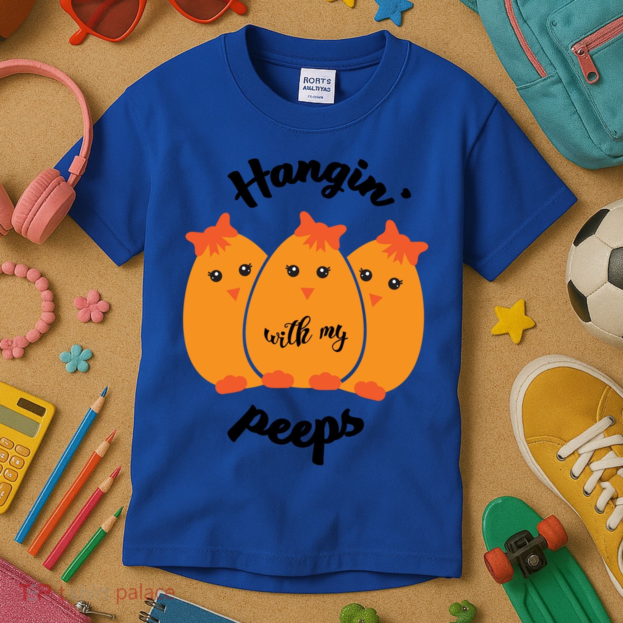 Easter Hanging With My Peeps Funny Gift Kids T-Shirt