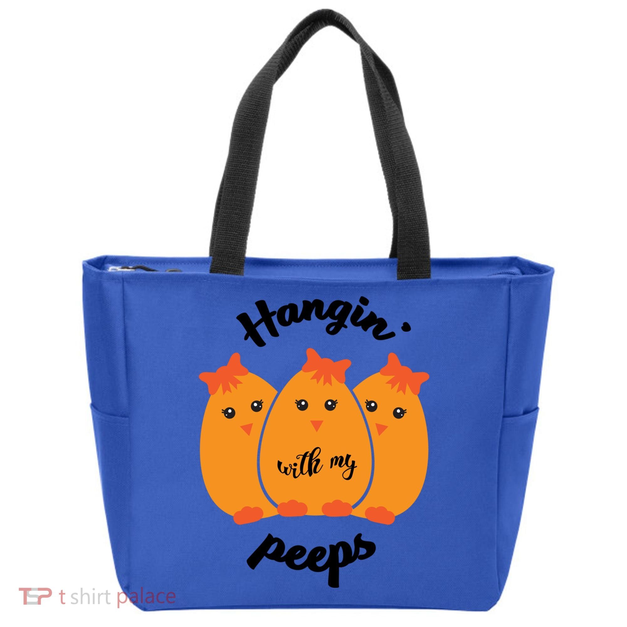 Easter Hanging With My Peeps Funny Gift Tote Bag