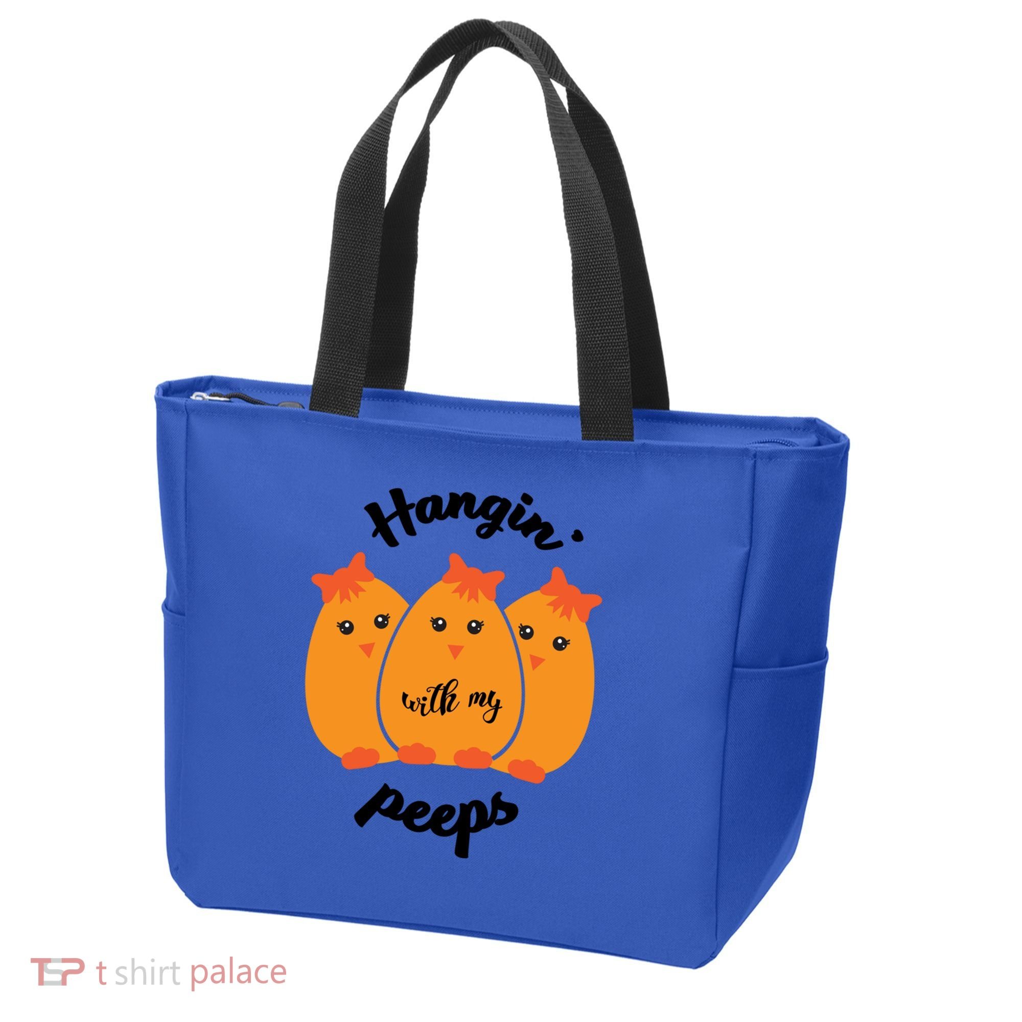 Easter Hanging With My Peeps Funny Gift Tote Bag