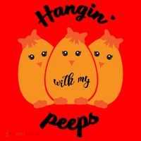 Easter Hanging With My Peeps Funny Gift Santa Hat thumb 1