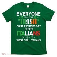 Everyone Is A Little Irish On St Patrick Day Except Italians T-Shirt thumb 0