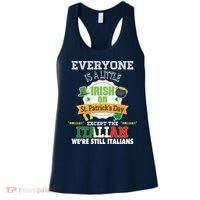 Everyone Is A Little Irish On St Patrick Day Except Italian Women's Tank Top thumb 0