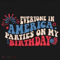 Everyone In America Parties On My Birthday 4th Of July Women's Hoodie thumb 2
