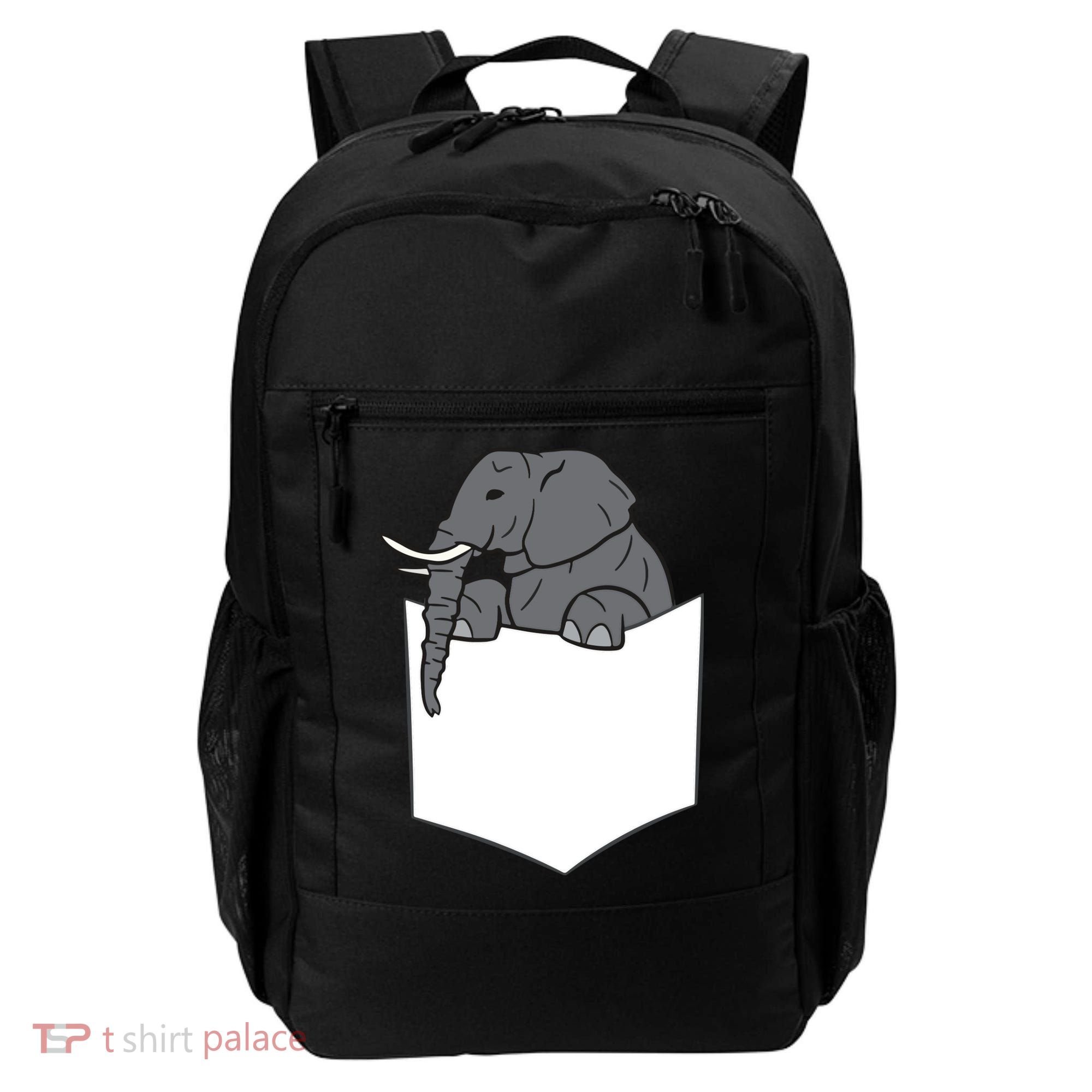Elephant In A Pocket Funny Pocket Elephant Backpack