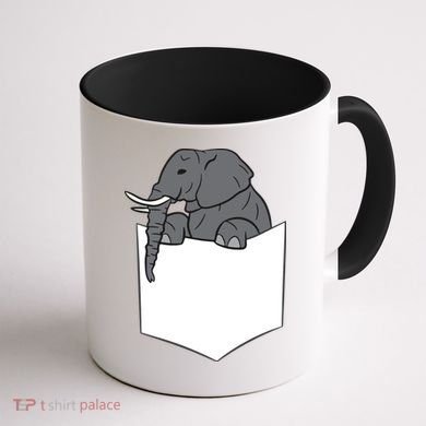 Elephant In A Pocket Funny Pocket Elephant Coffee Mug back
