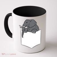 Elephant In A Pocket Funny Pocket Elephant Coffee Mug thumb 0