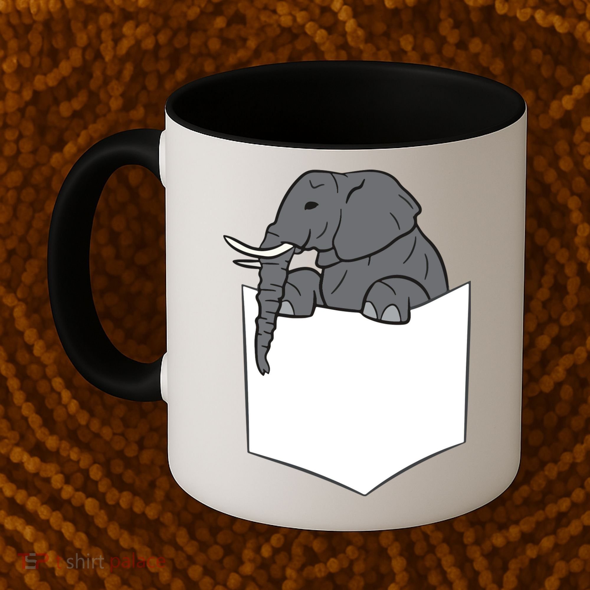 Elephant In A Pocket Funny Pocket Elephant Coffee Mug