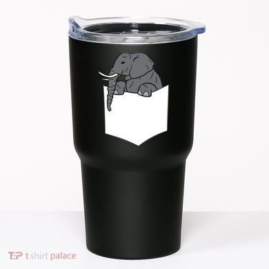 Elephant In A Pocket Funny Pocket Elephant Tumbler