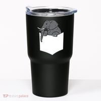 Elephant In A Pocket Funny Pocket Elephant Tumbler thumb 0