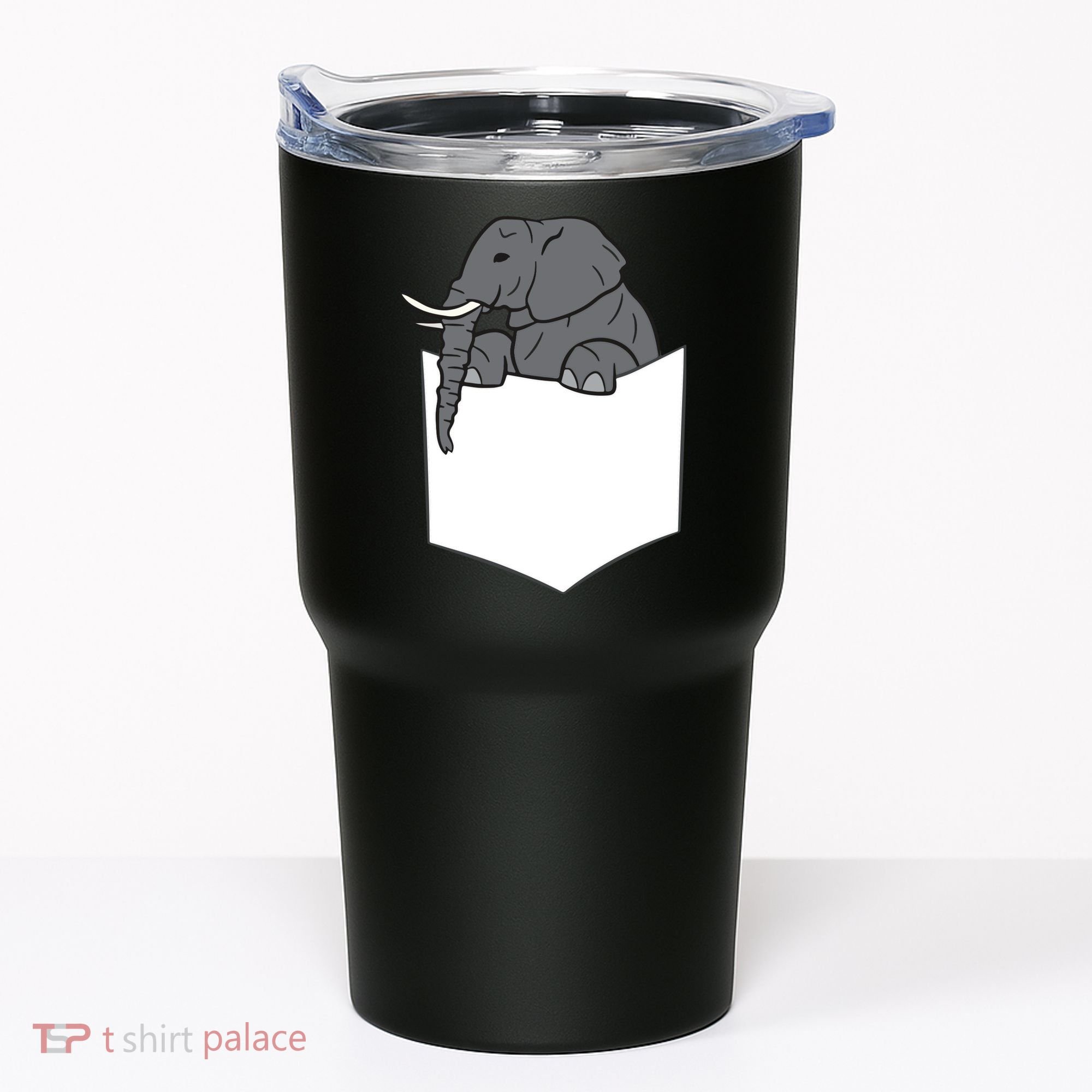 Elephant In A Pocket Funny Pocket Elephant Tumbler