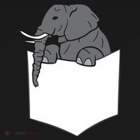 Elephant In A Pocket Funny Pocket Elephant Ornament thumb 1