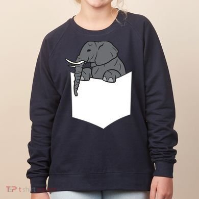 Elephant In A Pocket Funny Pocket Elephant Women's Sweatshirt