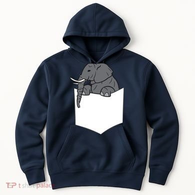 Elephant In A Pocket Funny Pocket Elephant Hoodie