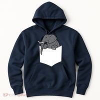 Elephant In A Pocket Funny Pocket Elephant Hoodie thumb 0