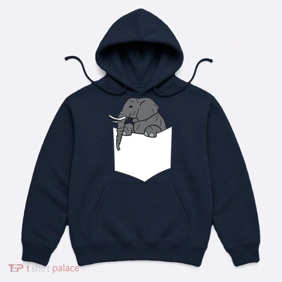 Elephant In A Pocket Funny Pocket Elephant Hoodie