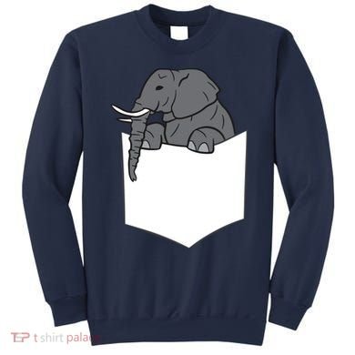 Elephant In A Pocket Funny Pocket Elephant Sweatshirt