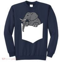 Elephant In A Pocket Funny Pocket Elephant Sweatshirt thumb 0