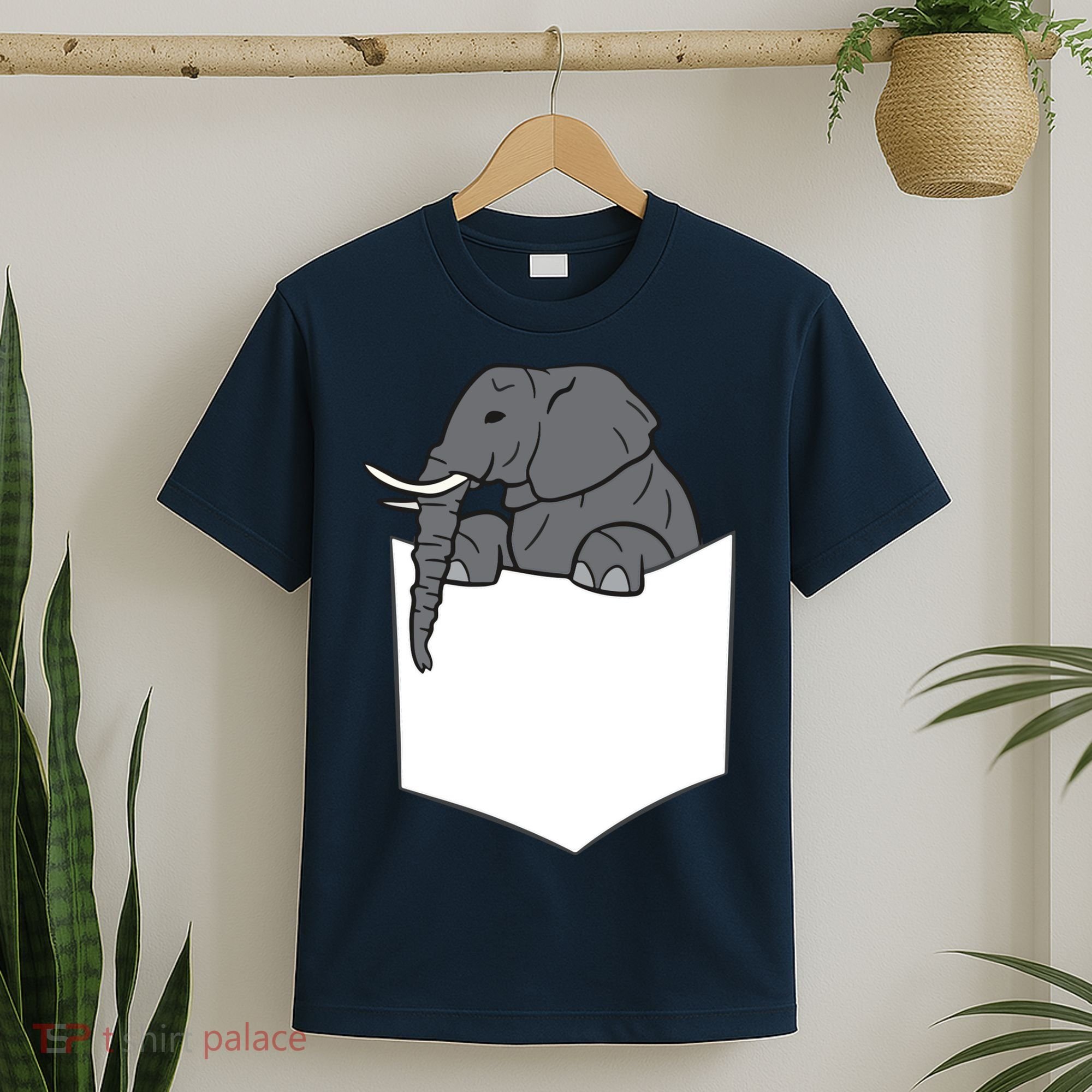 Elephant In A Pocket Funny Pocket Elephant T-Shirt
