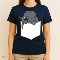 Elephant In A Pocket Funny Pocket Elephant T-Shirt thumb 4