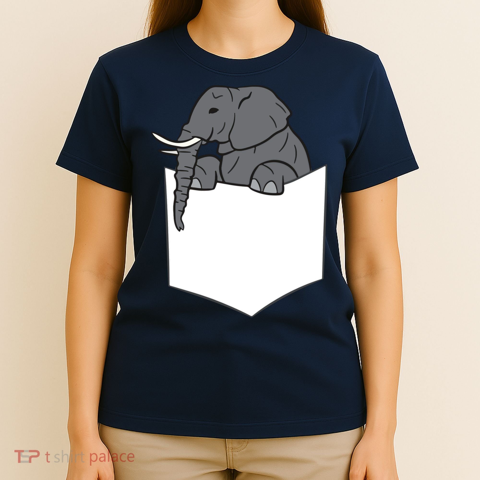 Elephant In A Pocket Funny Pocket Elephant T-Shirt