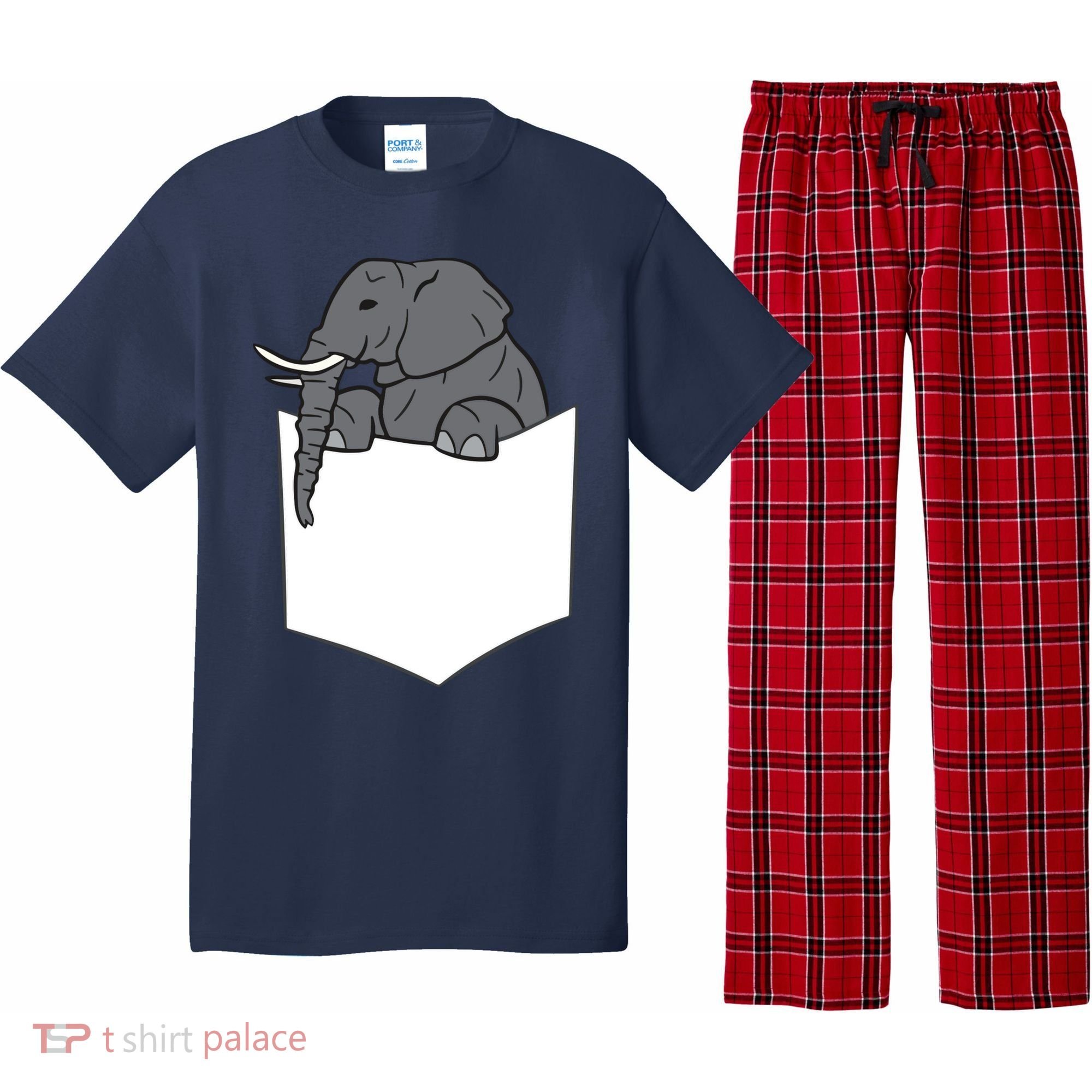 Elephant In A Pocket Funny Pocket Elephant Pajama Set