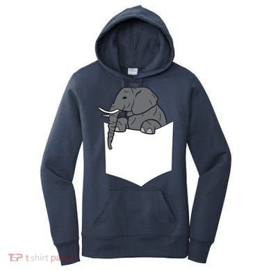 Elephant In A Pocket Funny Pocket Elephant Women's Hoodie