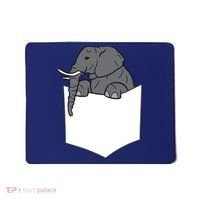 Elephant In A Pocket Funny Pocket Elephant Mousepad thumb 0