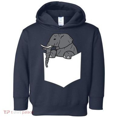 Elephant In A Pocket Funny Pocket Elephant Toddler Hoodie