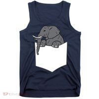 Elephant In A Pocket Funny Pocket Elephant Tank Top thumb 0