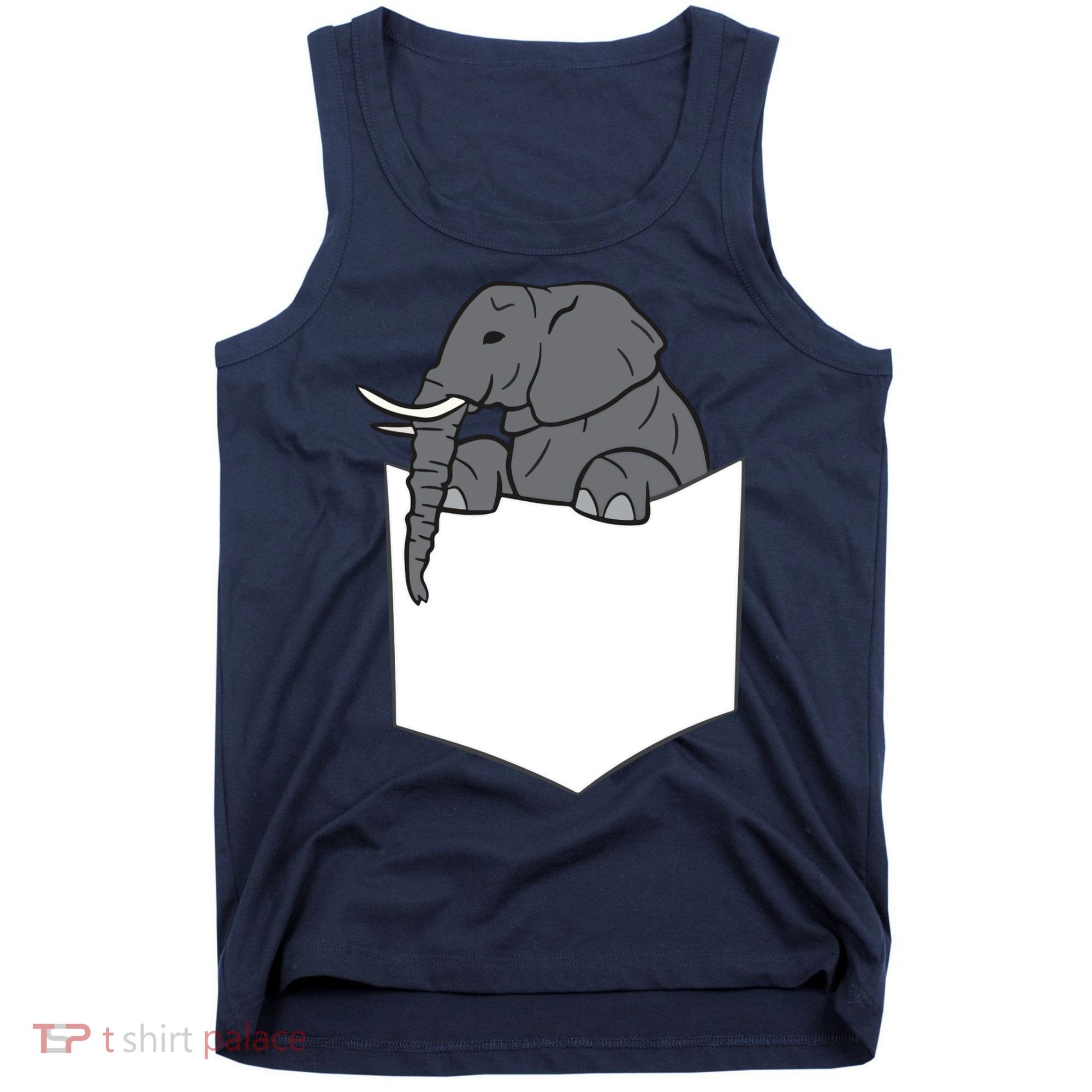 Elephant In A Pocket Funny Pocket Elephant Tank Top