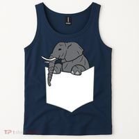 Elephant In A Pocket Funny Pocket Elephant Tank Top thumb 2