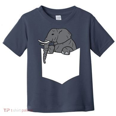 Elephant In A Pocket Funny Pocket Elephant Toddler T-Shirt