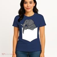 Elephant In A Pocket Funny Pocket Elephant Women's T-Shirt thumb 4