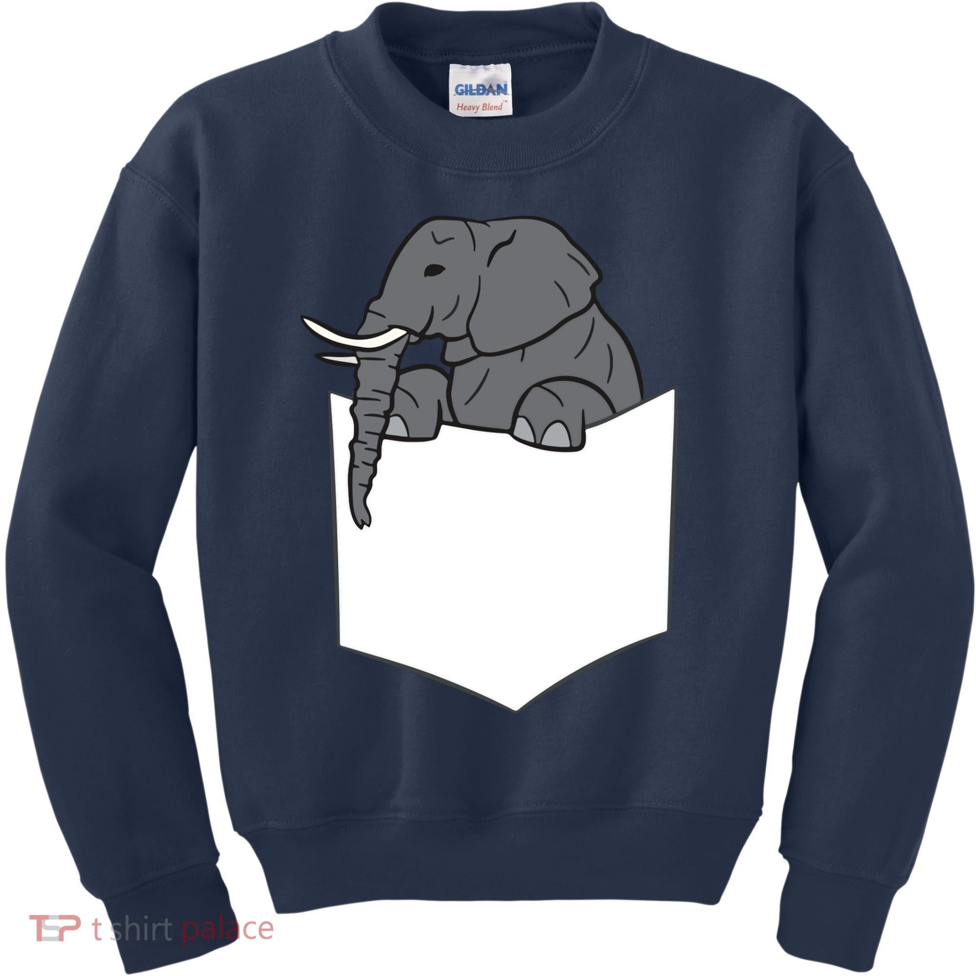 Elephant In A Pocket Funny Pocket Elephant Kids Sweatshirt