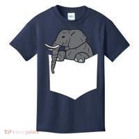 Elephant In A Pocket Funny Pocket Elephant Kids T-Shirt thumb 0