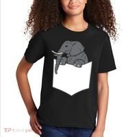 Elephant In A Pocket Funny Pocket Elephant Kids T-Shirt thumb 2