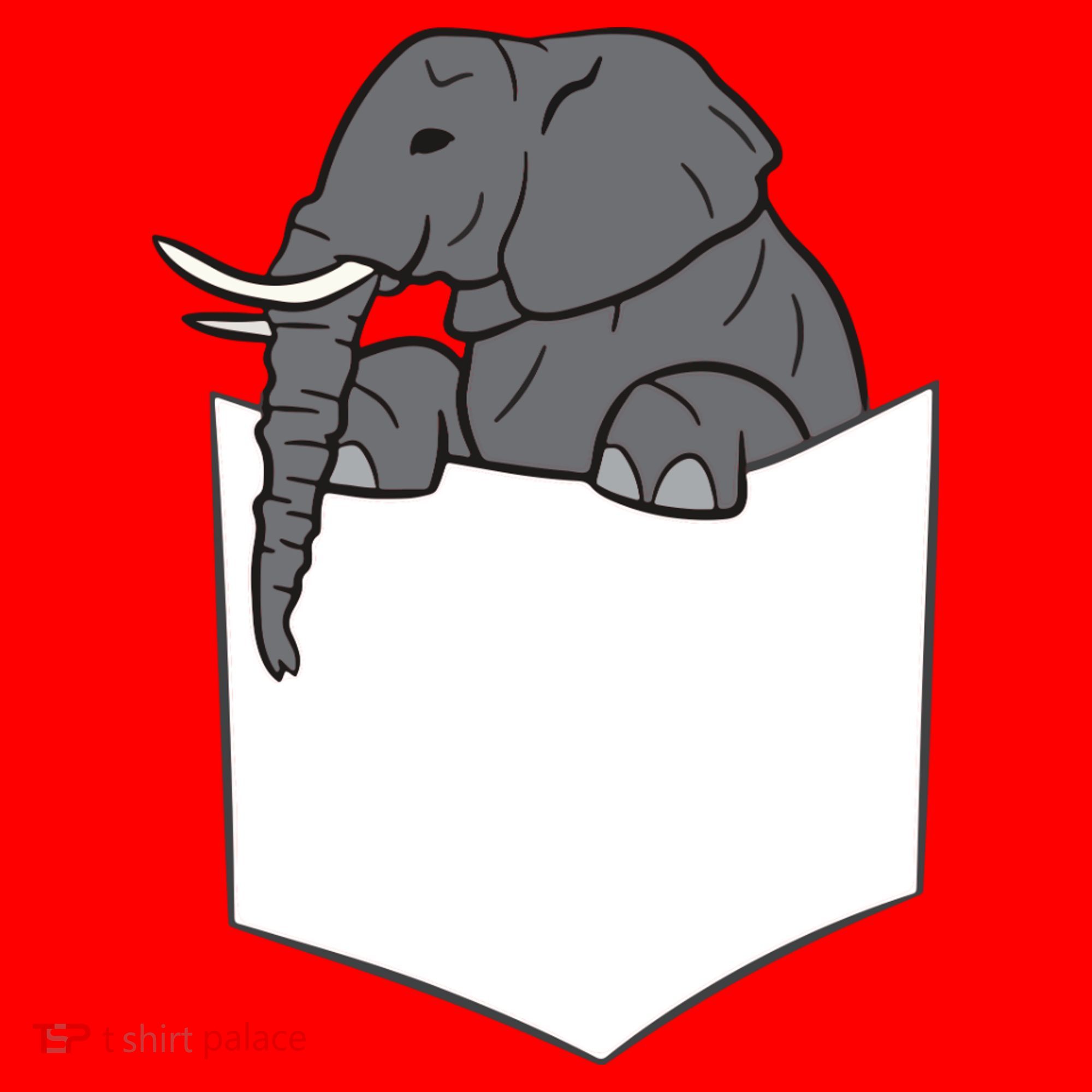 Elephant In A Pocket Funny Pocket Elephant Santa Hat